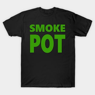 SMOKE POT - green vintage T-Shirt